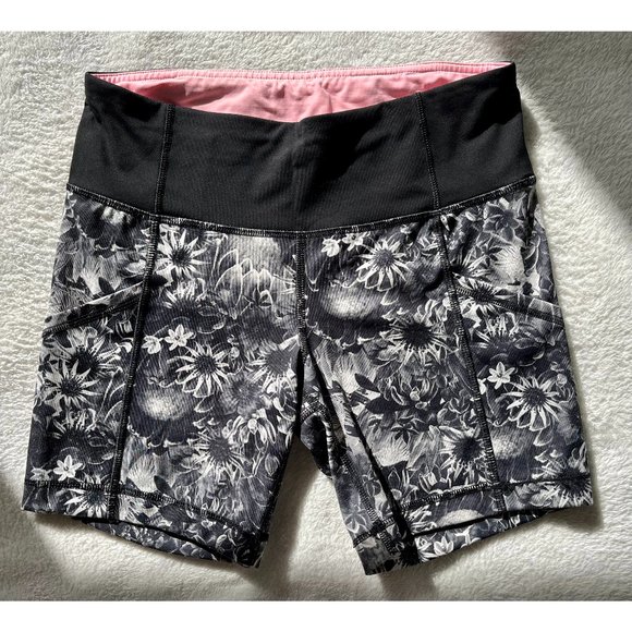 lululemon athletica Pants - lululemon Floral Print Biker Shorts